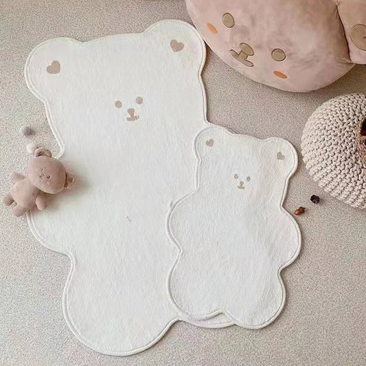 Baby Play Mat Bear and Bear Head Soft Cotton/ Lamb Fleece