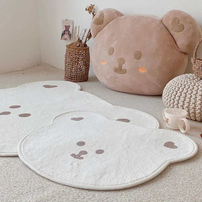 Baby Play Mat Bear and Bear Head Soft Cotton/ Lamb Fleece