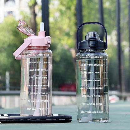 Sports Water Bottle With Straw LID 2Litre