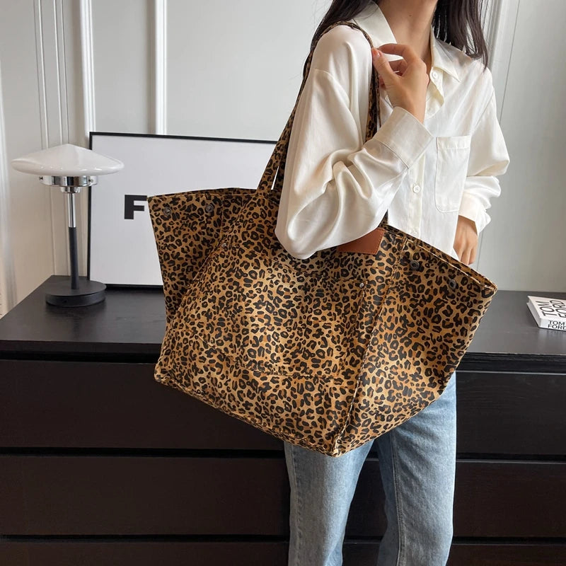 Oversized Print Shoulder Bags